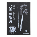 Bloc de papier GraFit DOT Papier avec repère 90 g/m² - 80 Fles - Clairefontaine - Rougier et Plé