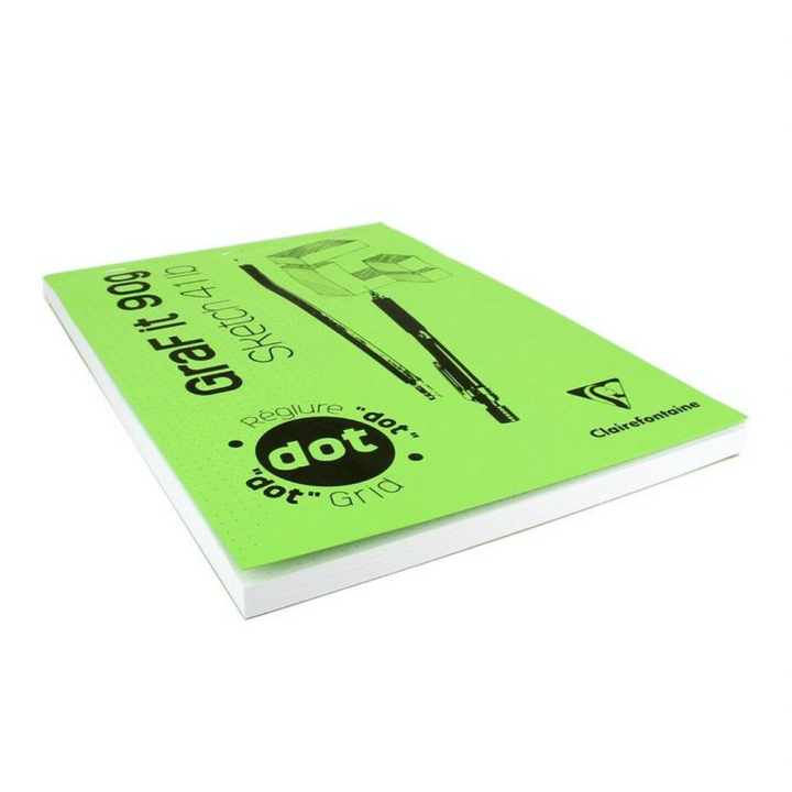 Bloc de papier GraFit DOT Papier avec repère 90 g/m² - 80 Fles - Clairefontaine - Rougier et Plé