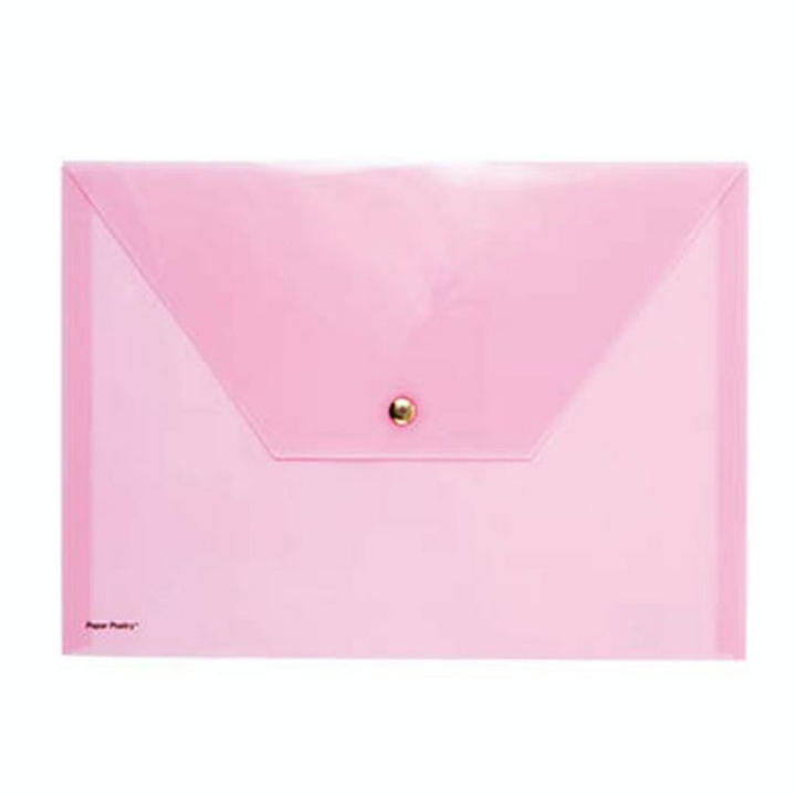Pochette rose avec bouton pression 33 x 24 cm - Rico Design - Rougier et Plé
