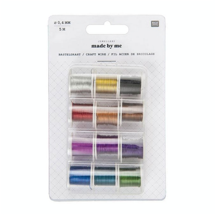 Fil en acier pour bricolage 5 m x 12 bobines - Rico Design - Rougier et Plé