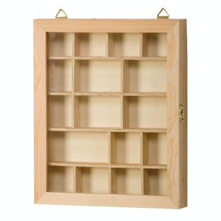 Vitrine en bois compartimentée 23 x 28 x 4 cm - Artemio - Rougier et Plé