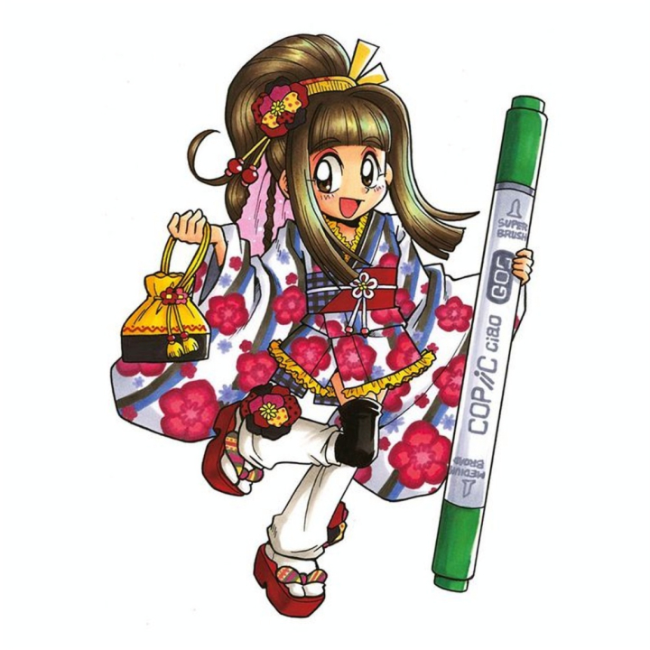 Marqueur à alcool double-pointe Ciao Set Manga Sorcière 12 couleurs - Copic - Rougier et Plé