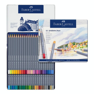 Crayon de couleur aquarellable GoldFaber Aqua - Boite de 48 - Faber-Castell - Rougier et Plé
