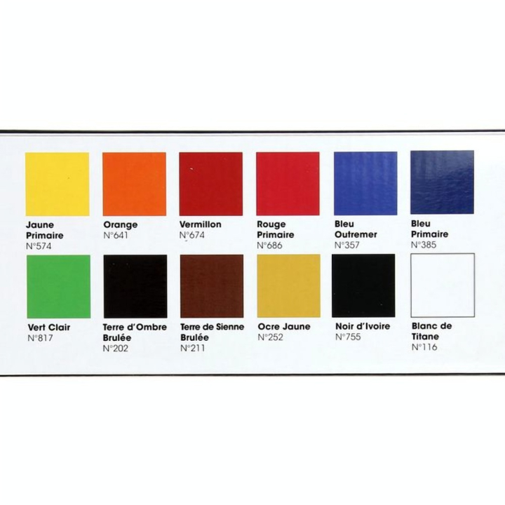 Peinture acrylique 21 ml Boite de 12 tubes - Rougier&Plé - Rougier et Plé