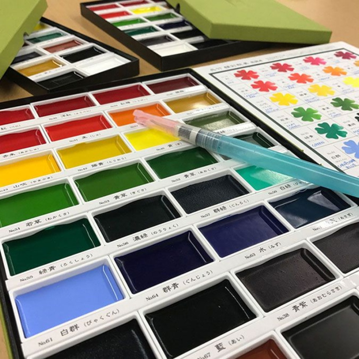 Aquarelle japonaise Gansai Tambi 24 godets - Kuretake - Rougier et Plé