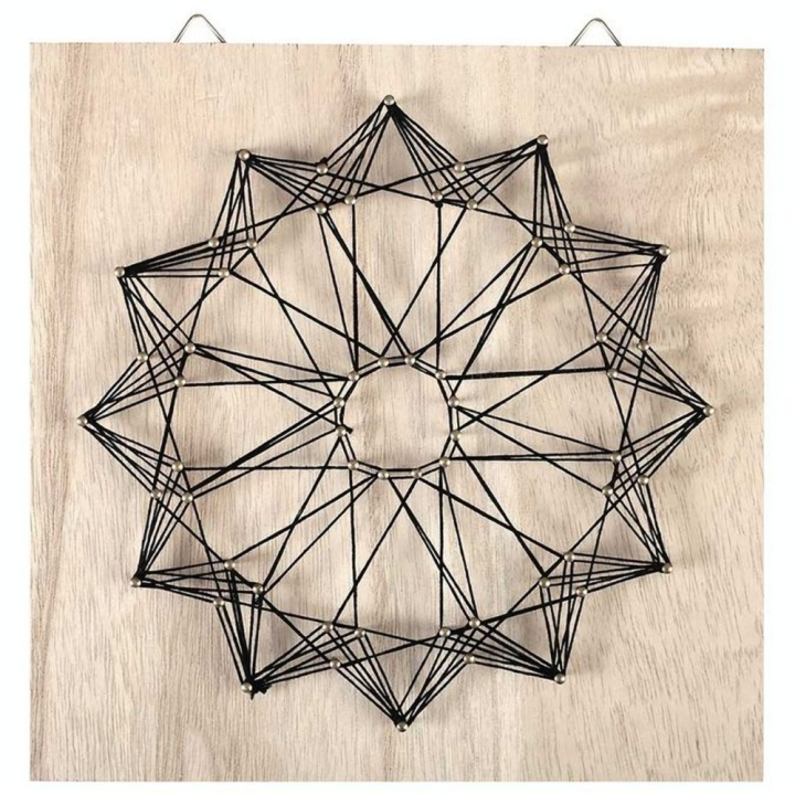 Tableau String Art set Rosace support 22 x 22 cm - Graine Créative - Rougier et Plé