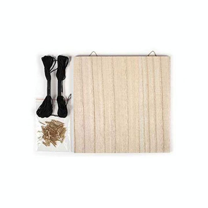 Tableau String Art set Neutre support 22 x 22 cm + 100 clous - Graine Créative - Rougier et Plé