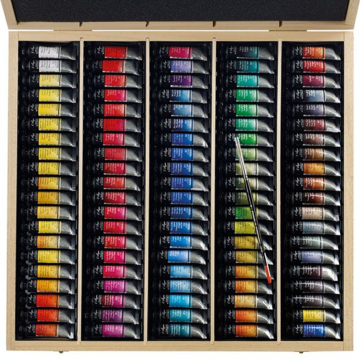 Aquarelle extra-fine au miel Coffret bois 98 tubes de 10 ml - Sennelier - Rougier et Plé