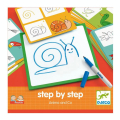 Jeu éducatif Apprendre à dessiner Step by step Animals and Co - Djeco - Rougier et Plé