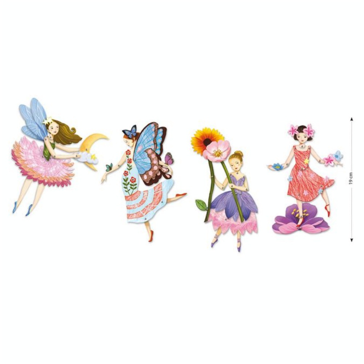 Atelier Pantins à colorier 6 Fées - Djeco - Rougier et Plé