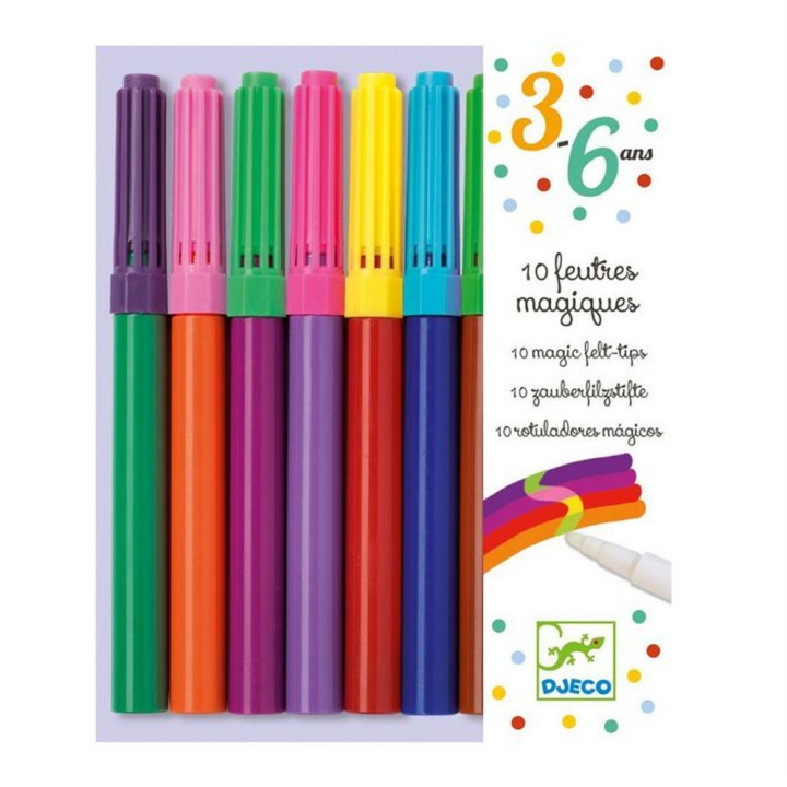 Feutres magiques 9 couleurs + 1 magique - Djeco - Rougier et Plé