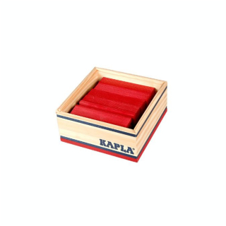 Jeu de construction en bois 40 Planchettes rouges - Kapla - Rougier et Plé