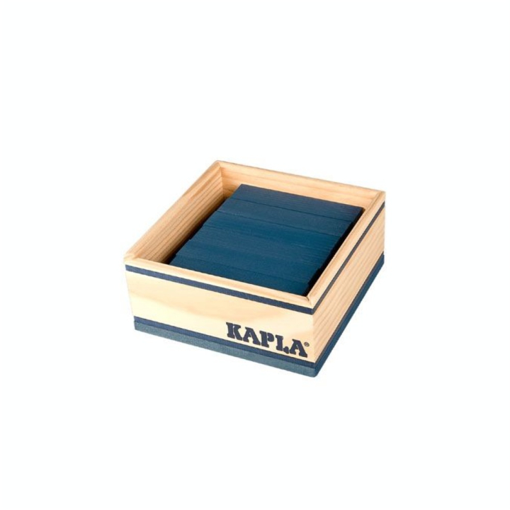 Jeu de construction en bois 40 Planchettes bleues foncées - Kapla - Rougier et Plé