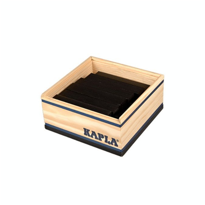 Jeu de construction en bois 40 Planchettes noires - Kapla - Rougier et Plé
