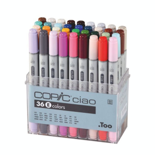 Marqueur à alcool double-pointe Ciao Set E 36 couleurs - Copic - Rougier et Plé