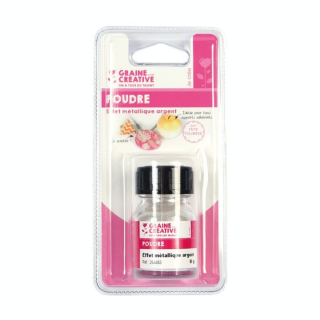 Poudre métallique effet Argent - 8 g - Graine Créative - Rougier et Plé