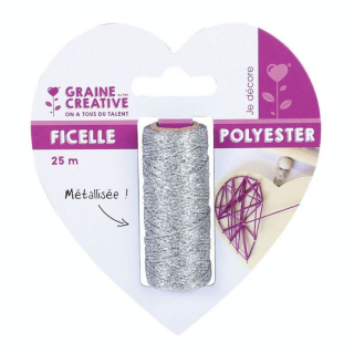 Bobine de fil métallique String art Argent x 25 m - Graine Créative - Rougier et Plé