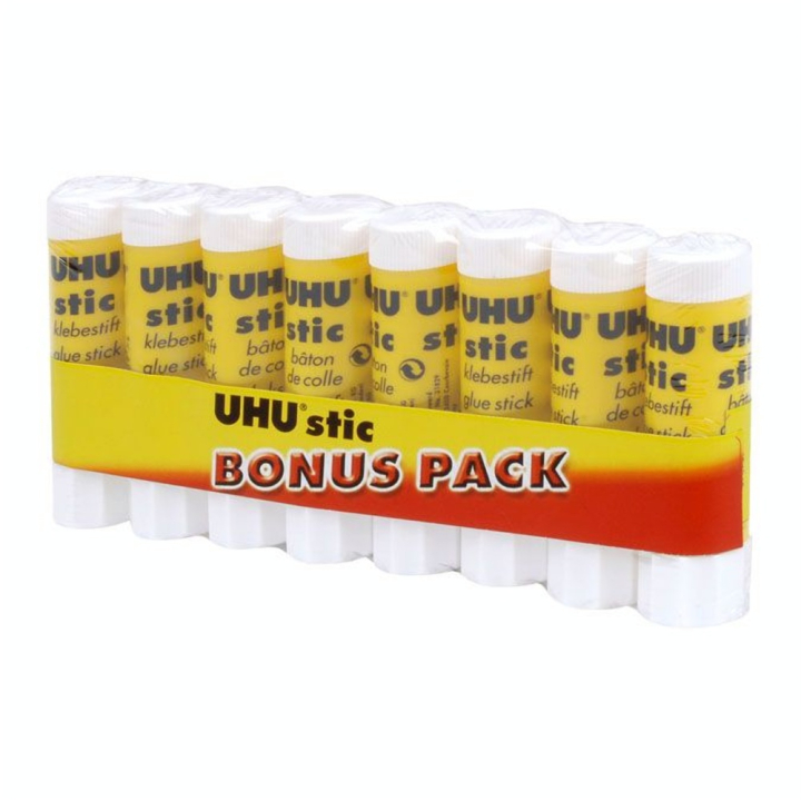 Colle en stic 8 g Lot de 8 bâtons - Uhu - Rougier et Plé