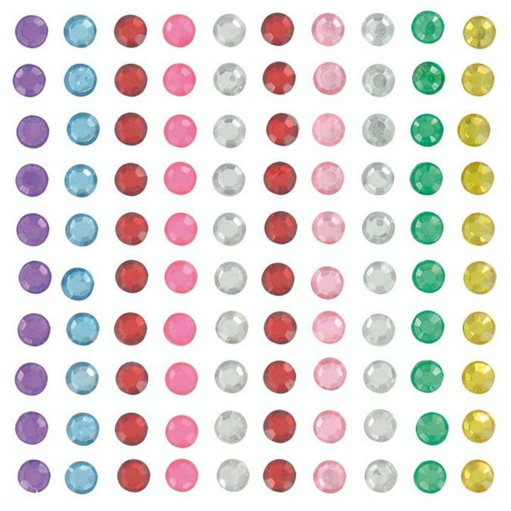 Perle adhésive Strass Rond 6 mm 100 pcs - Artemio - Rougier et Plé