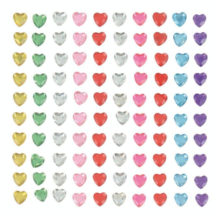 Perle adhésive Strass Cœur 6 mm 100 pcs - Artemio - Rougier et Plé