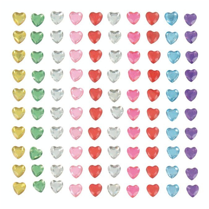 Perle adhésive Strass Cœur 6 mm 100 pcs - Artemio - Rougier et Plé