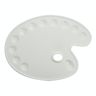 Palette ovale avec 11 godets 36 x 27,5 cm - Rougier&Plé - Rougier et Plé