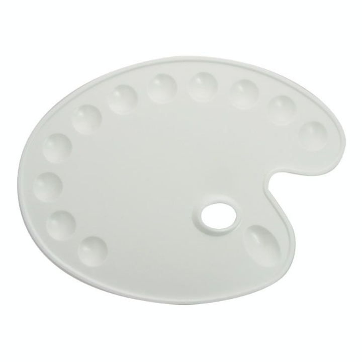Palette ovale avec 11 godets 36 x 27,5 cm - Rougier&Plé - Rougier et Plé