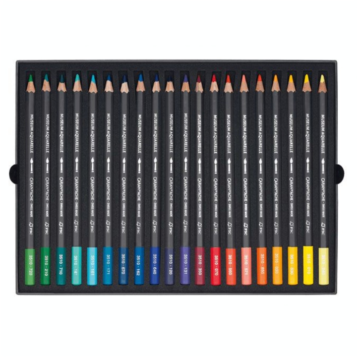 Crayon de couleur Museum Aquarelle Boite de 40 couleurs - Caran d'Ache - Rougier et Plé