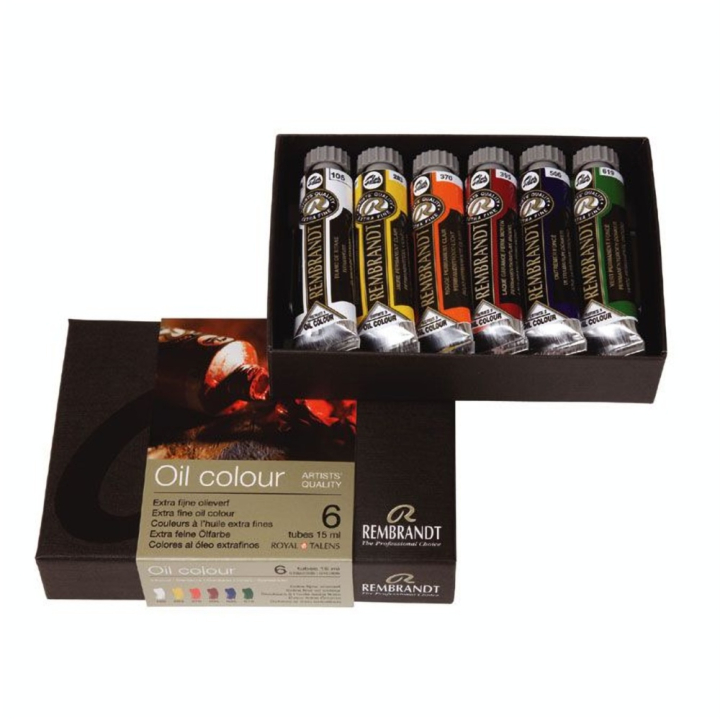Peinture à l'huile extra-fine Assortiment 6 x 15 ml - Rembrandt - Rougier et Plé