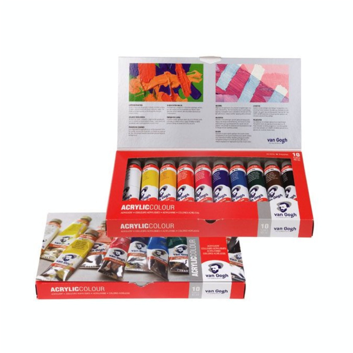 Peinture acrylique fine Assortiment 10 x 20 ml - Van Gogh - Rougier et Plé
