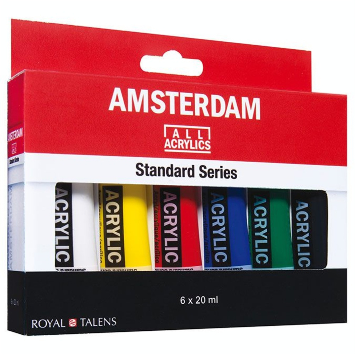 Peinture acrylique Assortiment 6 x 20 ml - Amsterdam - Rougier et Plé