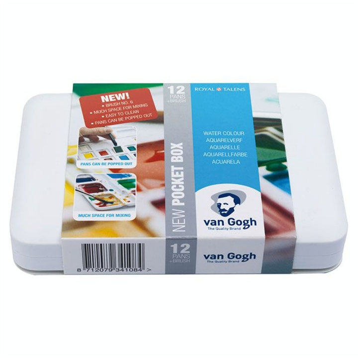 Peinture aquarelle Assortiment 12 x demi-godets - Van Gogh - Rougier et Plé