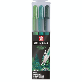 Stylo gel Gelly Roll 3 couleurs Set Metallic Forest vert - Sakura - Rougier et Plé