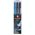 Stylo gel Gelly Roll 3 couleurs Set Metallic Ocean bleu - Sakura - Rougier et Plé