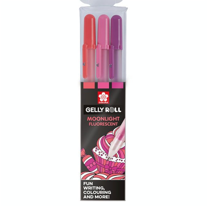 Stylo gel Gelly Roll 3 couleurs Set Moonlight Rose - Sakura - Rougier et Plé