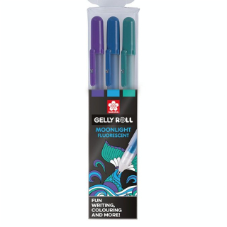 Stylo gel Gelly Roll 3 couleurs Set Moonlight Ocean bleu - Sakura - Rougier et Plé