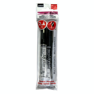 Feutre peinture Acrylic marker 1.2 mm Noir & Blanc - Pébéo - Rougier et Plé