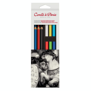 Set pastel étude étui de 12 pièces - Conté à Paris - Rougier et Plé