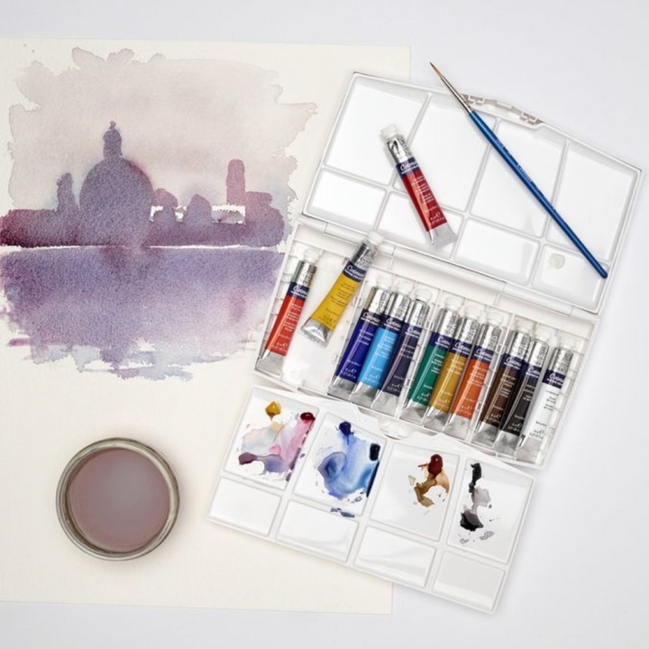 Aquarelle fine Cotman Boite de 12 tubes 8 ml - Winsor & Newton - Rougier et Plé