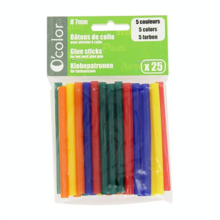 Bâton de colle Couleur Ø 7 mm L.10 cm - O'color - Rougier et Plé