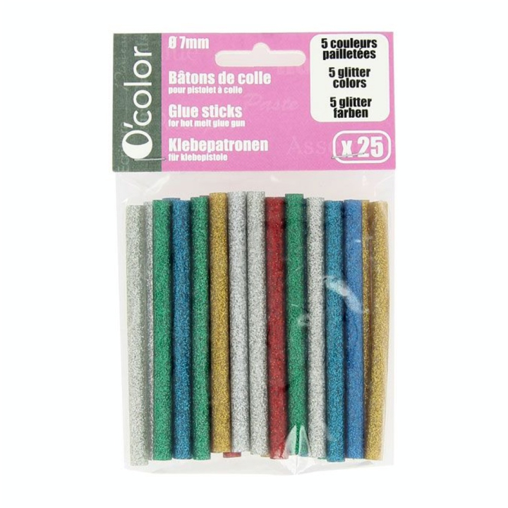Bâton de colle Pailletée Ø 7 mm L.10 cm - O'color - Rougier et Plé