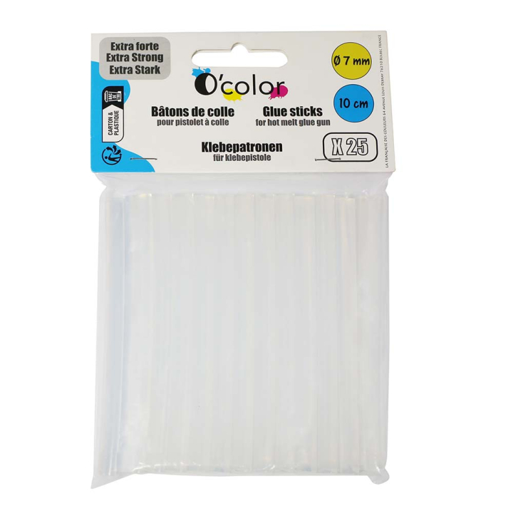 Bâton de colle Extra-forte Ø 7 mm L.10 cm - O'color - Rougier et Plé