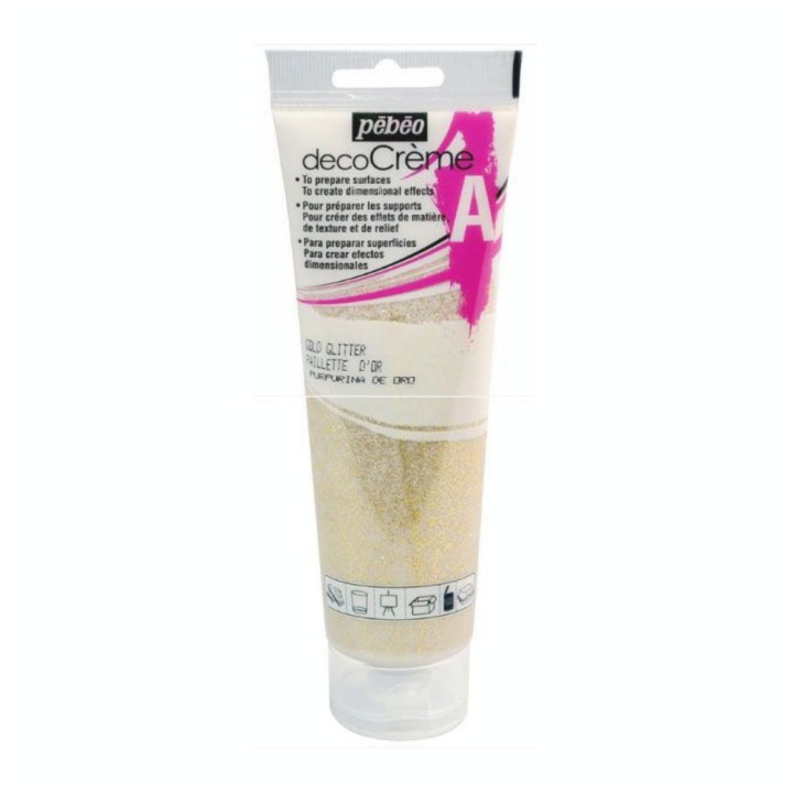 Auxiliaire decoCrème Vernis Or pailleté 120 ml - Pébéo - Rougier et Plé