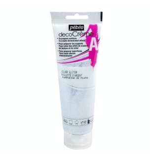 Auxiliaire decoCrème Vernis Argent pailleté 120 ml - Pébéo - Rougier et Plé