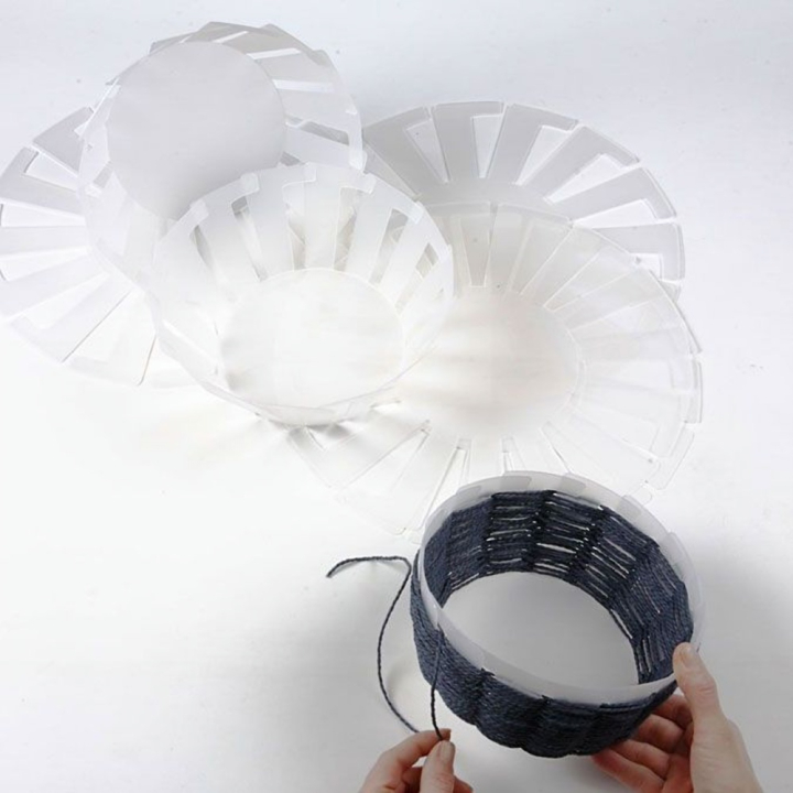 Gabarit pour tissage de panier Ø 14 cm H. 8 cm Transparent - Creativ Company - Rougier et Plé