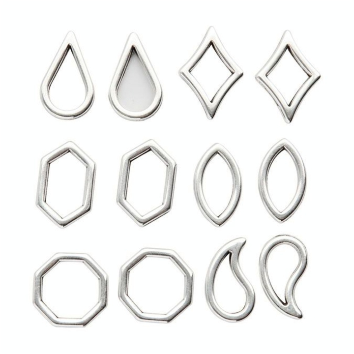 Pendentif Géométriques 16 mm 12 pcs - Creativ Company - Rougier et Plé