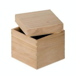 Boîte carrée en bois - 12 cm - Artemio - Rougier et Plé