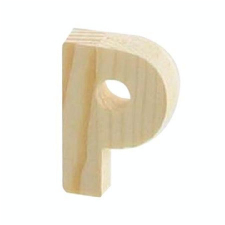 Lettre en bois P - 5,1 cm - Rayher - Rougier et Plé