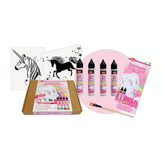 Peinture textile Pailletée Kit La licorne enchantée - Viva - Rougier et Plé