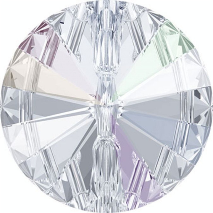 Bouton à coudre rond 3015 - 10 mm - Cristaux de Swarovski - Rougier et Plé